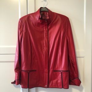 ALP Pelle leather jacket - Red - Size 40